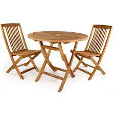 Indonesian Teak Luxury two seater folding dining table and folding chairs