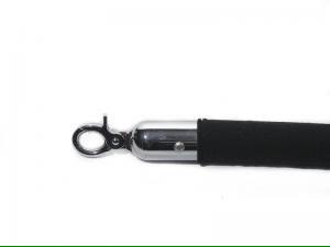 Black Barrier Rope with Chrome Clip-on Ends     