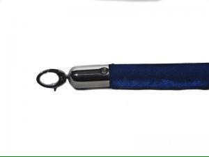 Blue Barrier Rope with Chrome Clip-on Ends                  