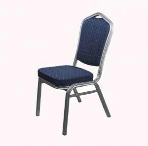 Shield Back Banqueting Chair Silver & Blue                               