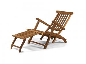 Luxury teak sun lounger made in Indonesia.